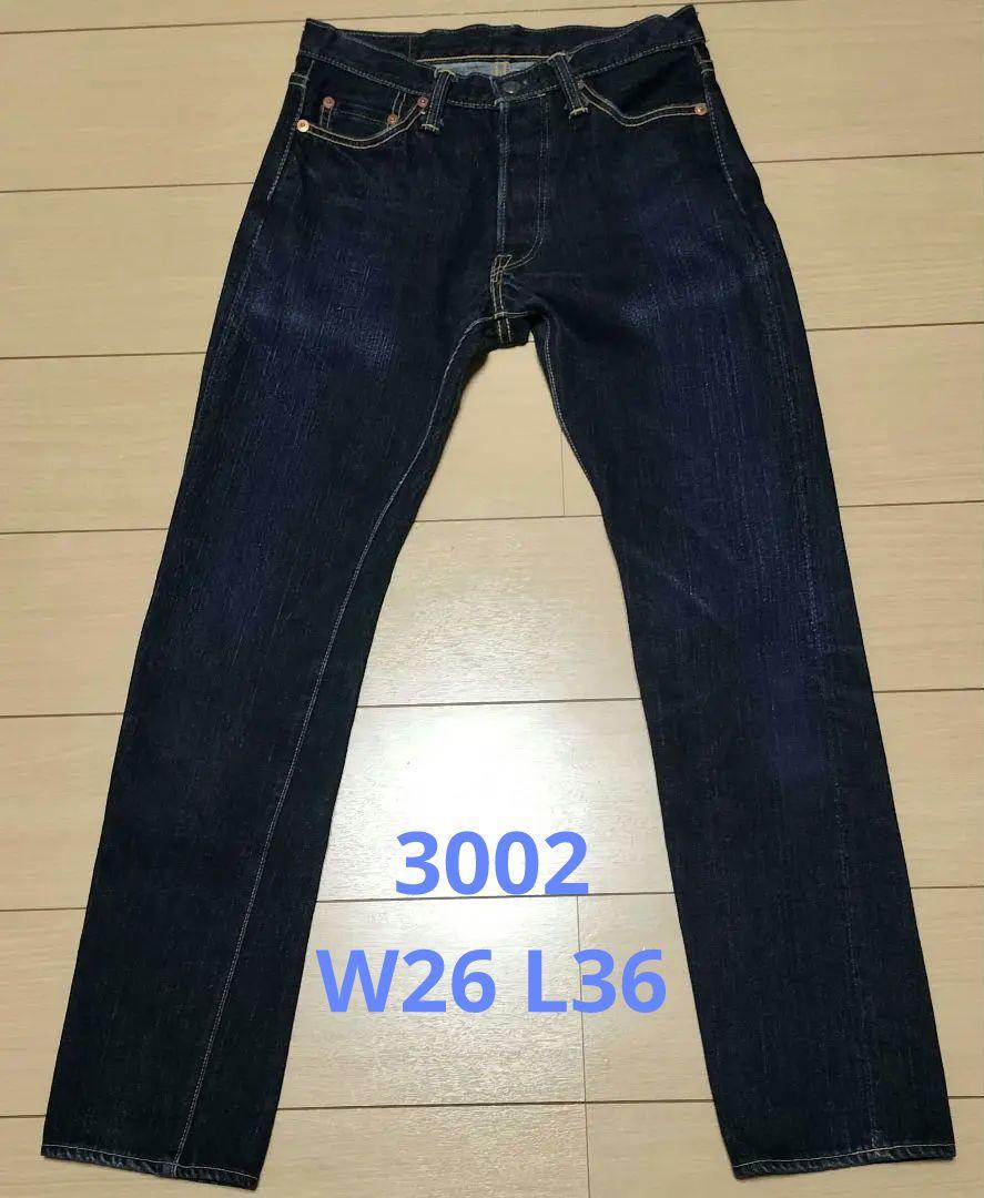 濃紺 THE FLAT HEAD 3002 W26 L36 セルビッチ 赤耳