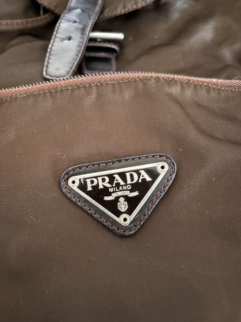 最終値下　美品　PRADA ブラウン ナイロン リュック　リュックサック　プラダ
