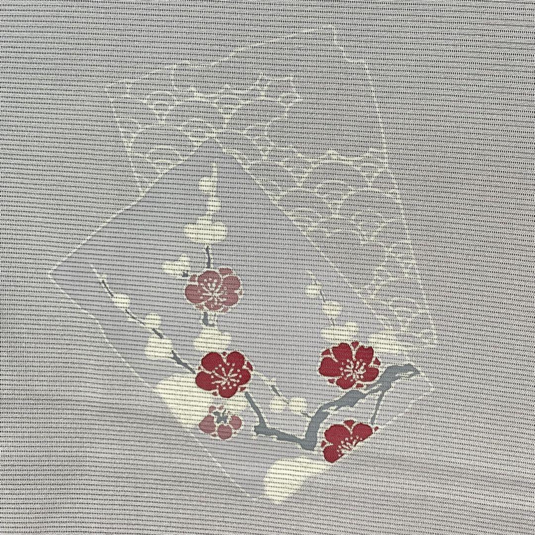D221 夏着物　訪問着　鳥　花模様　絽　正絹　極美品