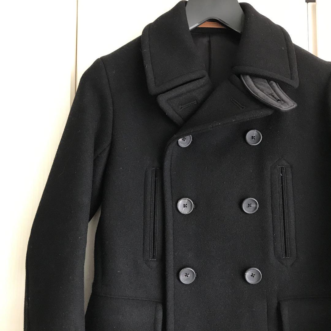 【美品】SCYE BASICS　サイベーシックス　ピーコート　ブラック　38 美品☆scye basics☆ピーコート