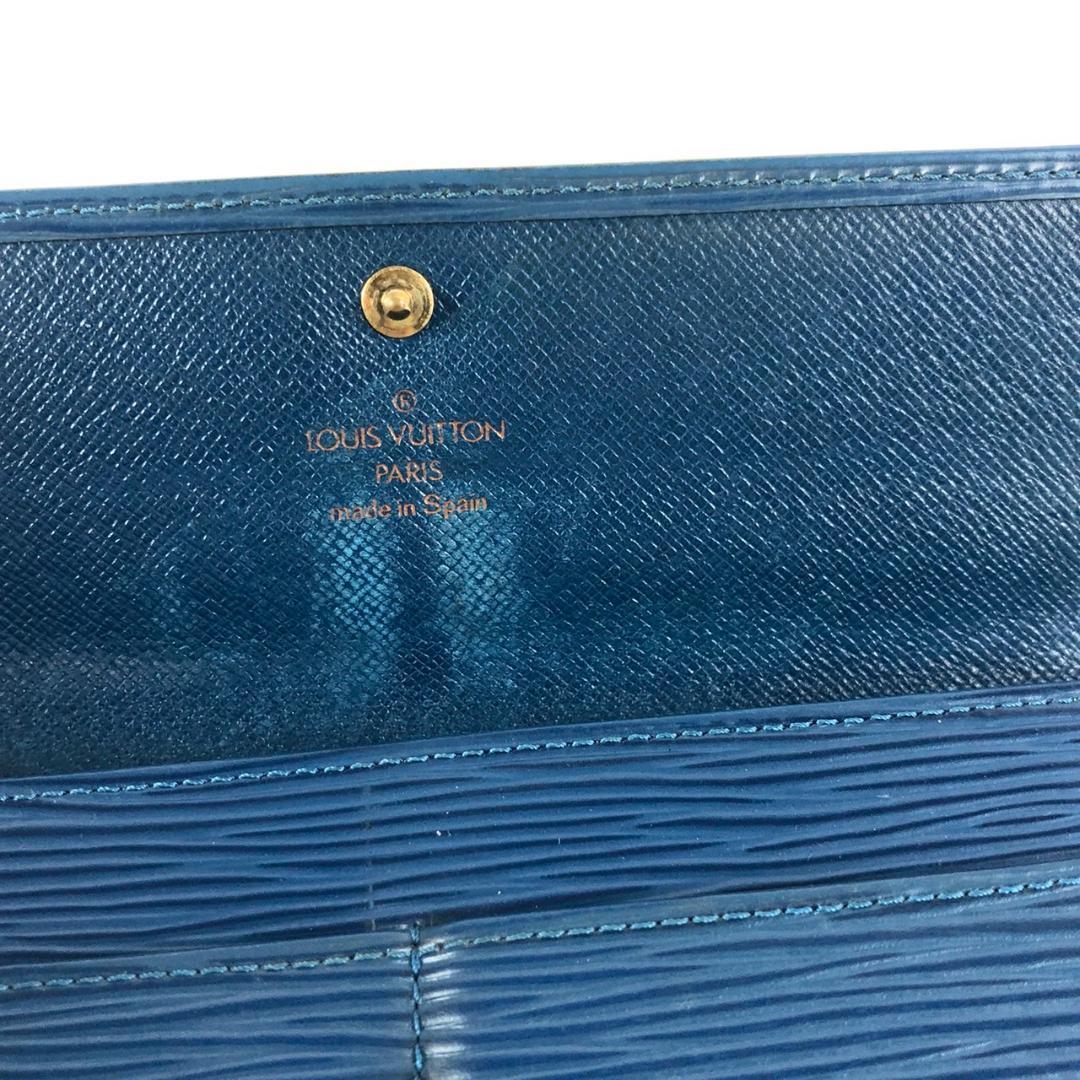 LOUISVUITTON ルイヴィトン エピ ポルトフォイユサラ 長財布 ブルー