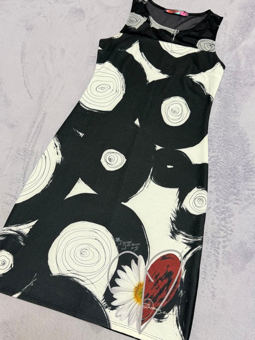 desigual ワンピース　S ブラック　シースルー