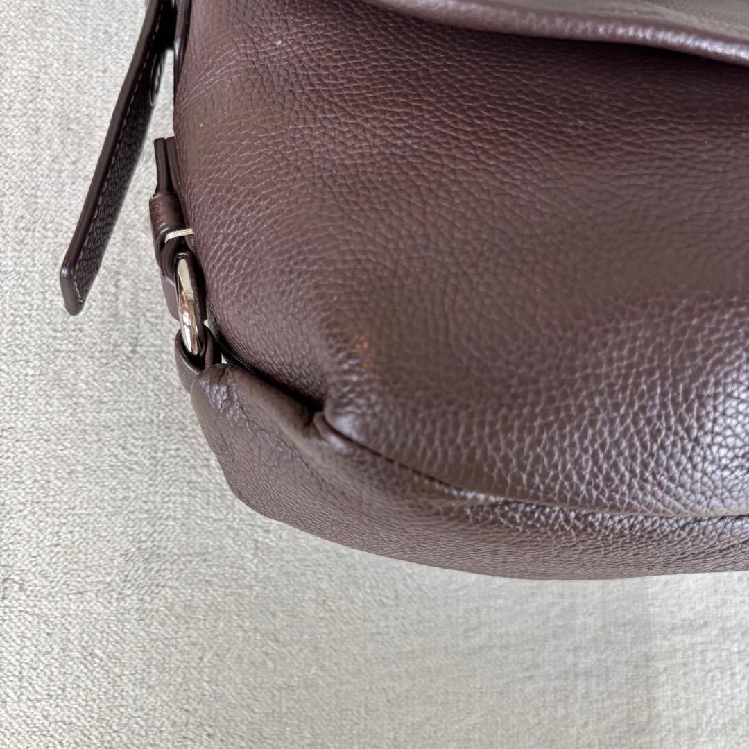 ★COACH★ コーチ レザー ショルダーバッグ ターンロック シボ革