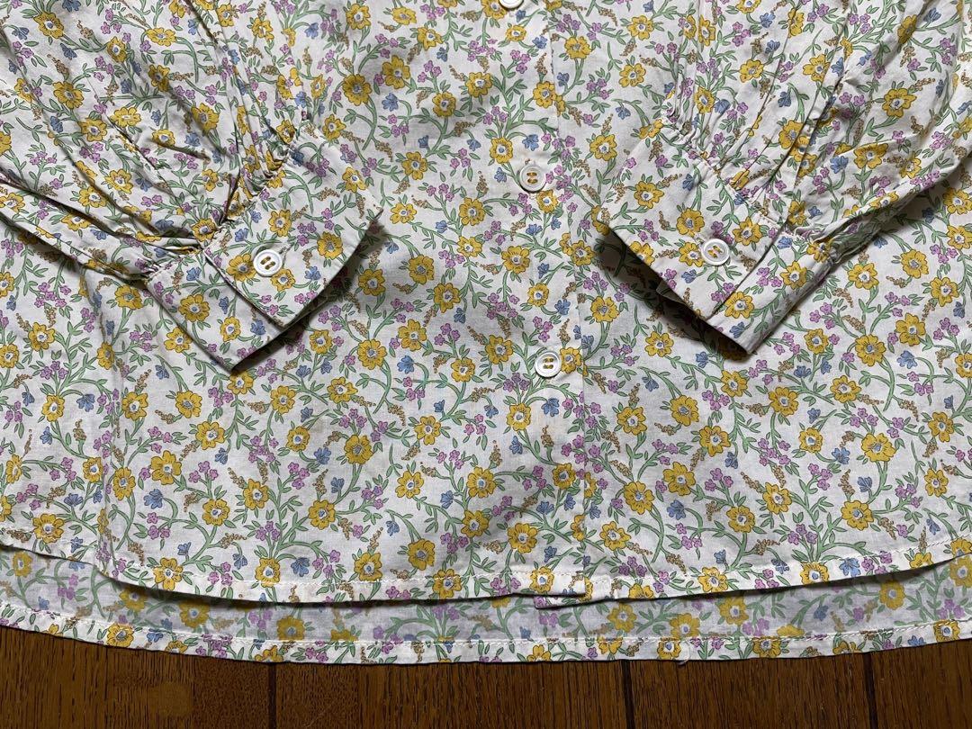 【極美品】NIMES（ニーム）　リバティタナローン　花柄ブラウス　長袖