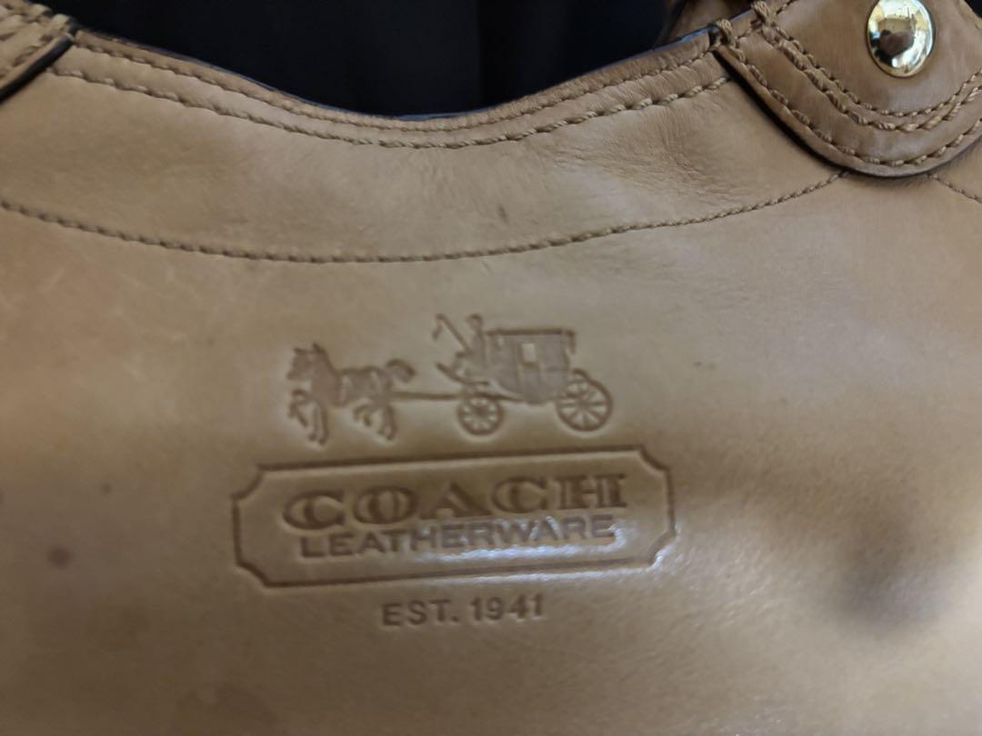 COACH ブラウンレザーバッグ バッグ