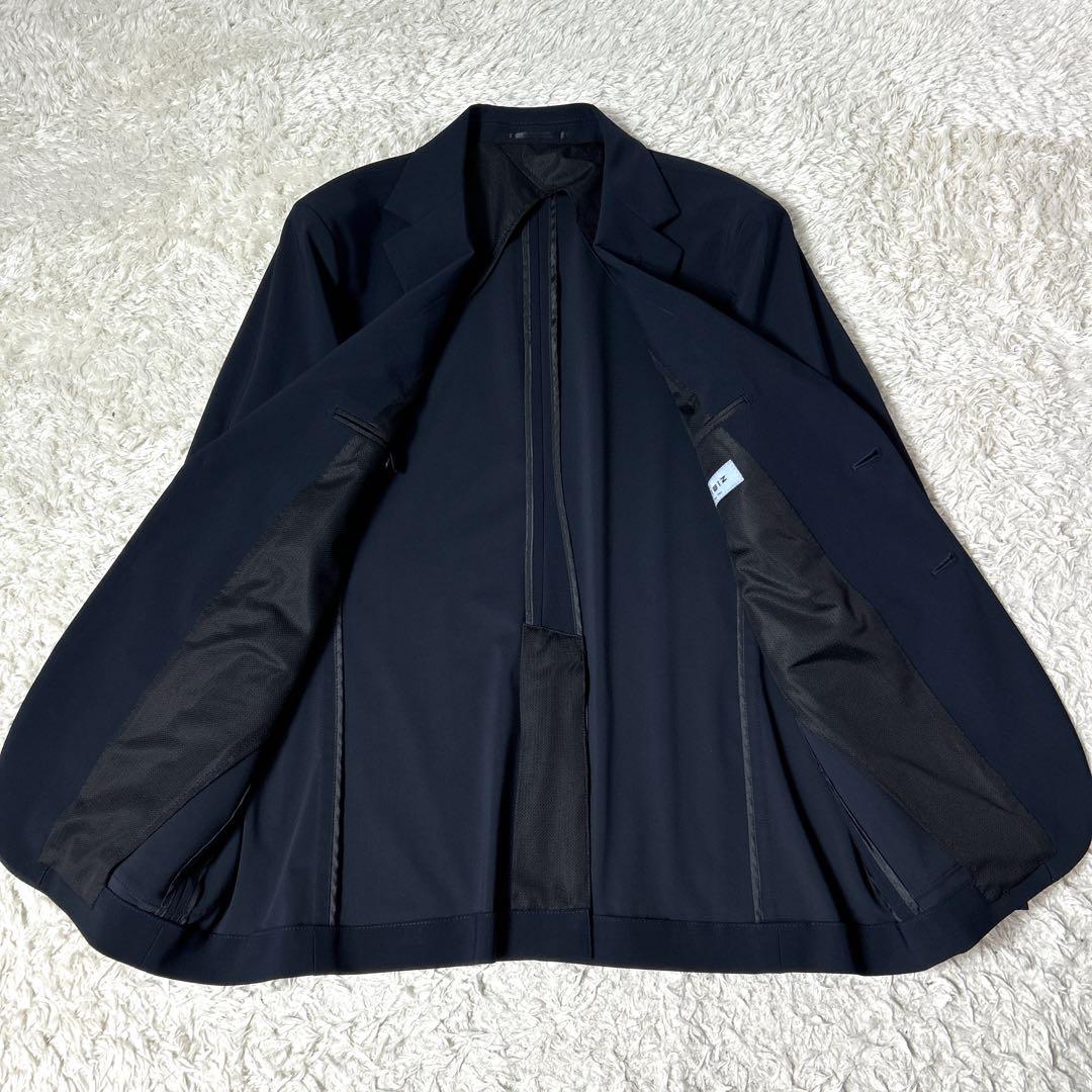 【極美品】AOYAMA ACTIBIZ ストレッチジャケット 紺ブレ 銀ボタン