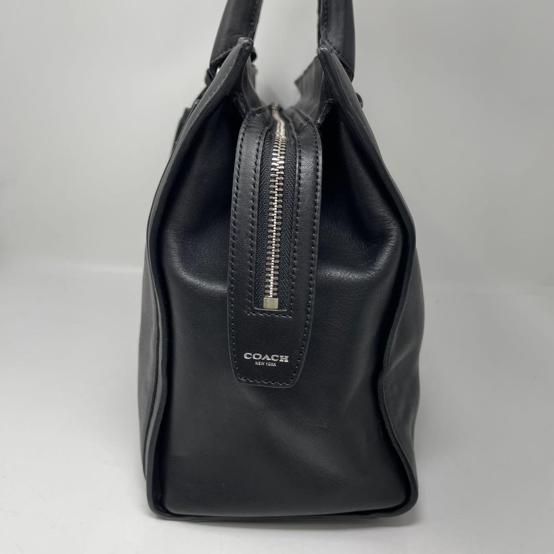 美品】COACH トートバッグ レザー ターンロック ブラック w2