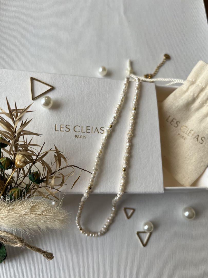 *LES CLEIAS* 淡水パール ネックレス ゴールド LES CLEIAS】淡水パール ネックレス ゴールド
