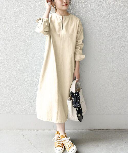 美品✨定価１.１万❤️　ナチュラル　洗える　モールスキン ワンピース◇
