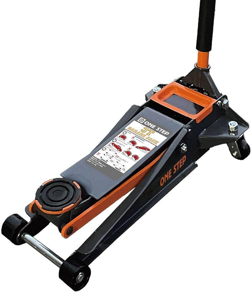 中古美品　油圧ジャッキ 低床 3t フロアジャッキ ガレージ 軽自動車 オレンジ 中古美品 油圧ジャッキ 低床 3t フロアジャッキ ガレージ 軽