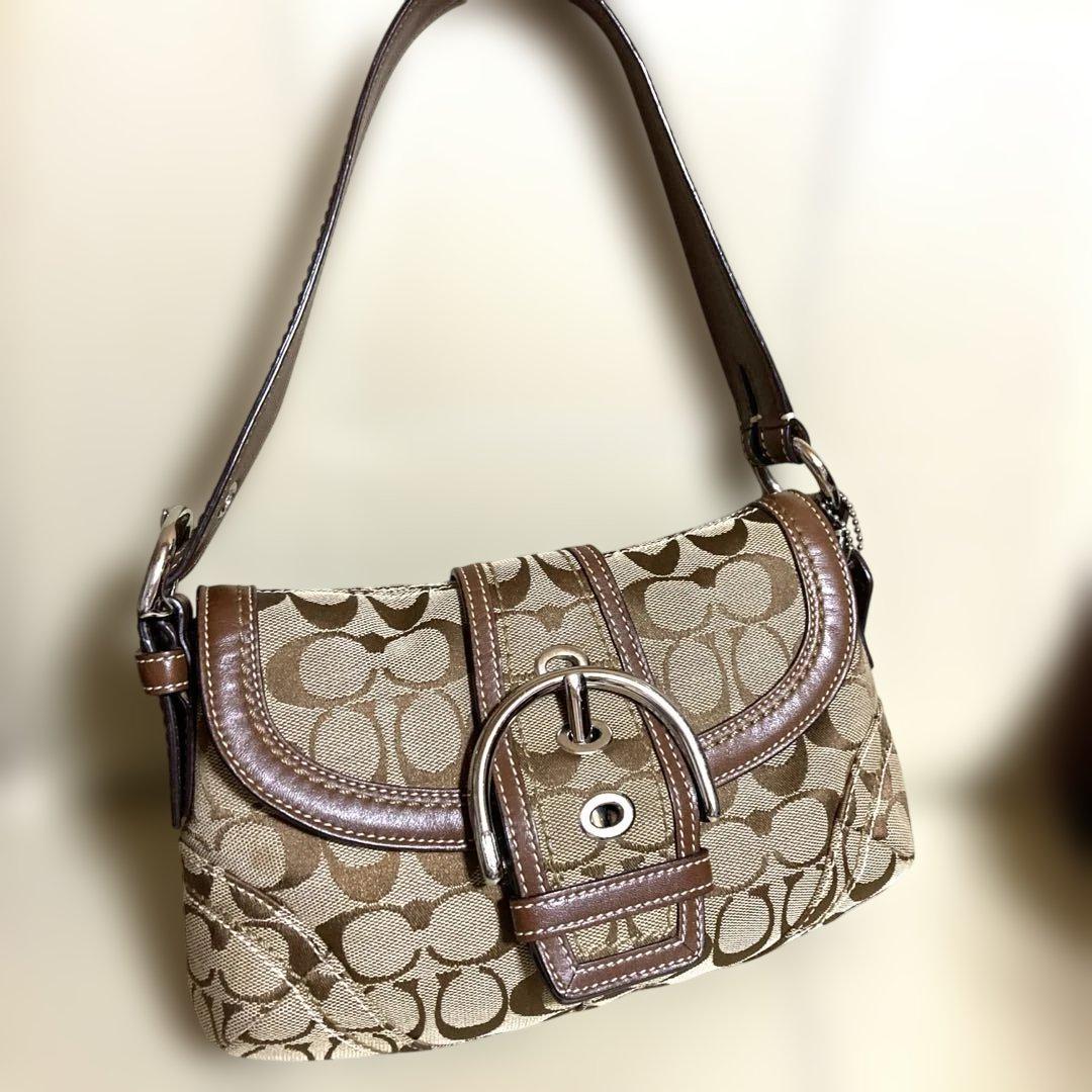 美品 COACH ソーホー ワンショルダーバッグ シグネチャー