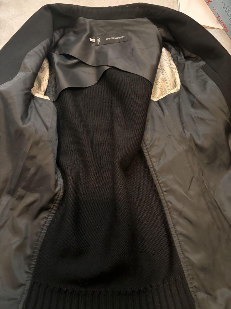 【美品】DSQUARED2ジャケット×ベストセットアップ　ブラック