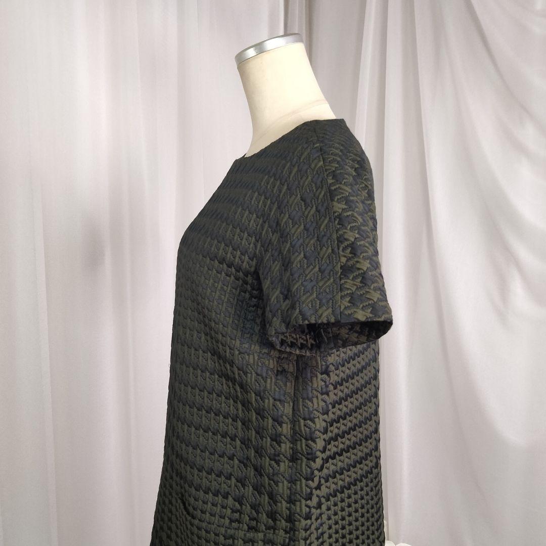 【新品タグ無し】38　ダーマコレクション　チェック柄　コクーン 　ワンピース