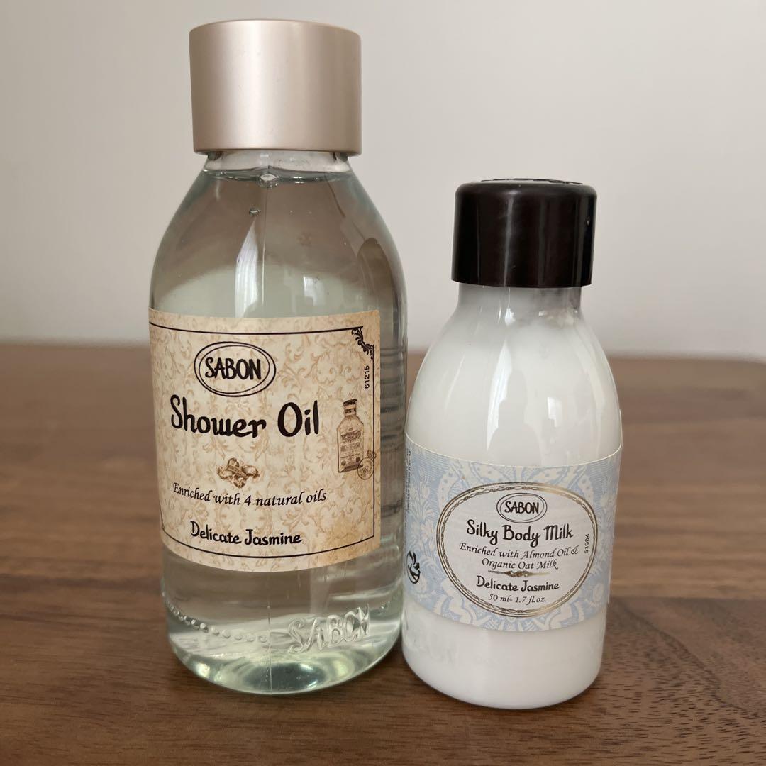 【新品未使用】SABON フェイスポリッシャー　シャワーオイル　ボディミルク サボン SABON ウェルカムキット シャワーオイル100mL+ボディ