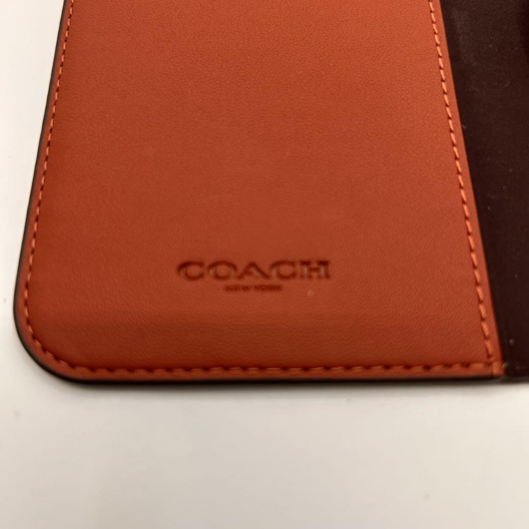 COACH 手帳型 iPhoneケース ブラウン - メルカリ