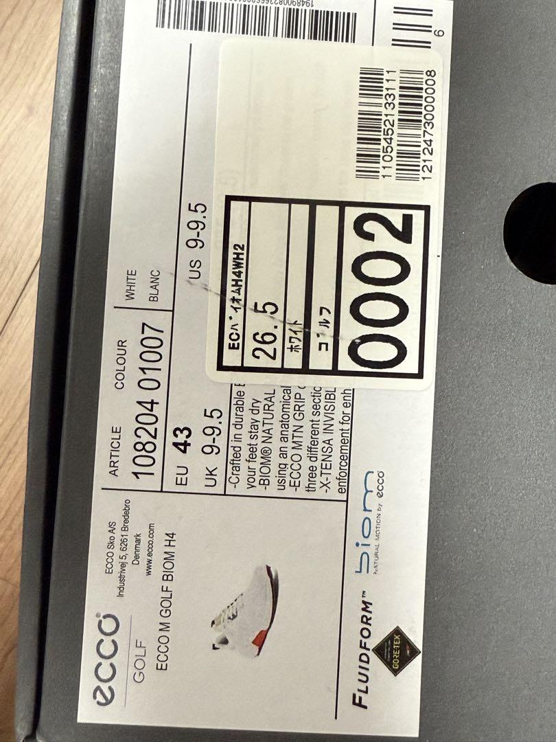 ECCO GOLF BIOM H4 ホワイト 43