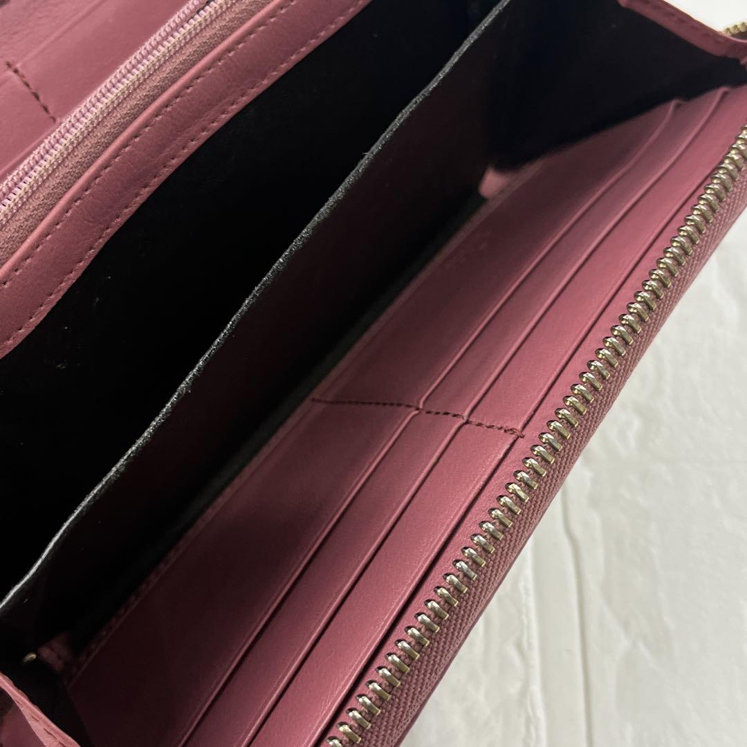 美品✨GUCCI スーキーライン　長財布　ラウンドファスナー　レディース　ピンク