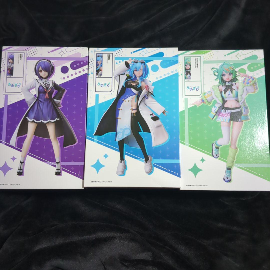 【新品未開封】あおぎり高校 フィギュア〈音霊魂子・春雨麗女・ぷわぷわぽぷら〉３種