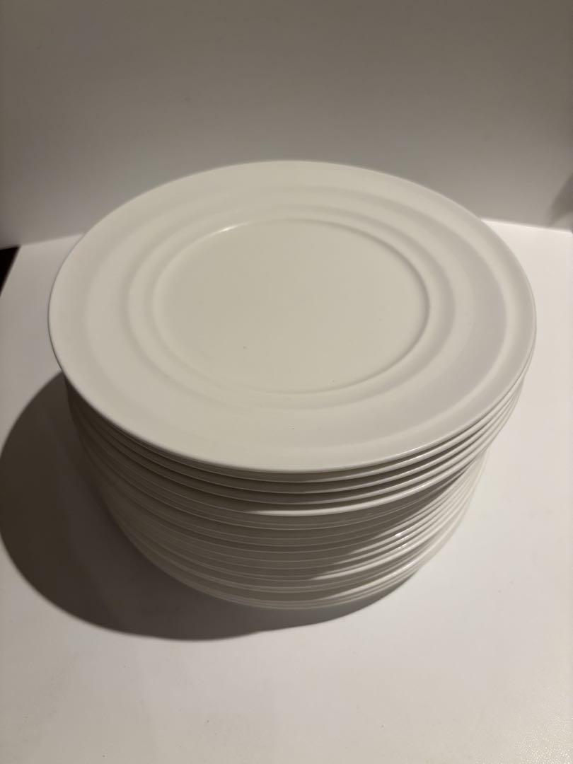 18枚セットNoritake ノリタケ 水紋 22cmプレート ホワイト　平皿