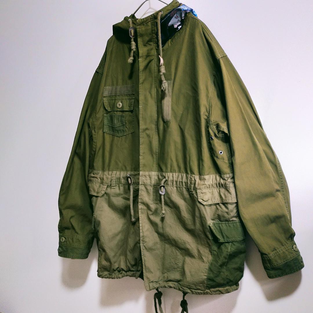 得価高品質 美品 フード カーキメンズMサイズ 男女兼用 yaCgF-m90504882020 メタリカ ミリタリー ジャケット 格安大人気