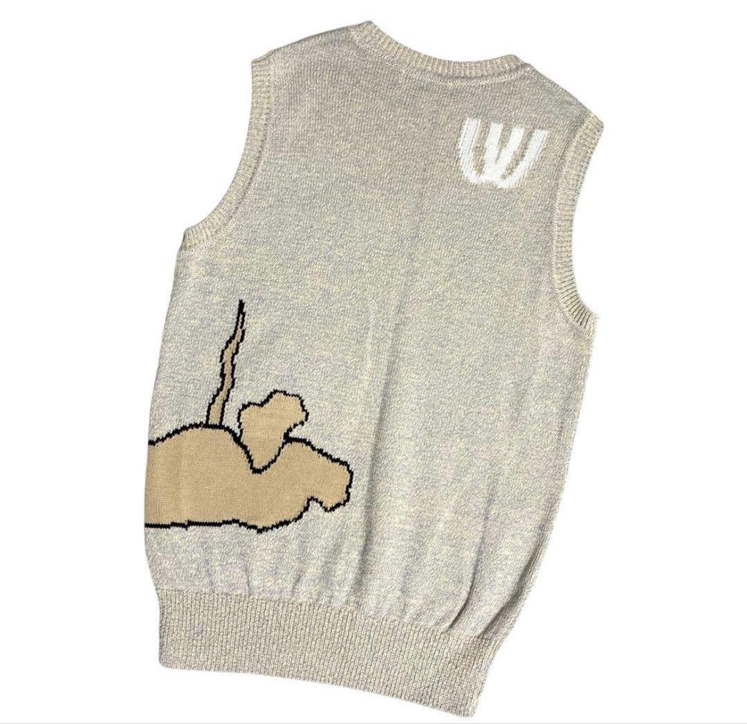 極美品 MUSPORTS ミエコウエサコ ニットベスト アイボリー 40 - メルカリ
