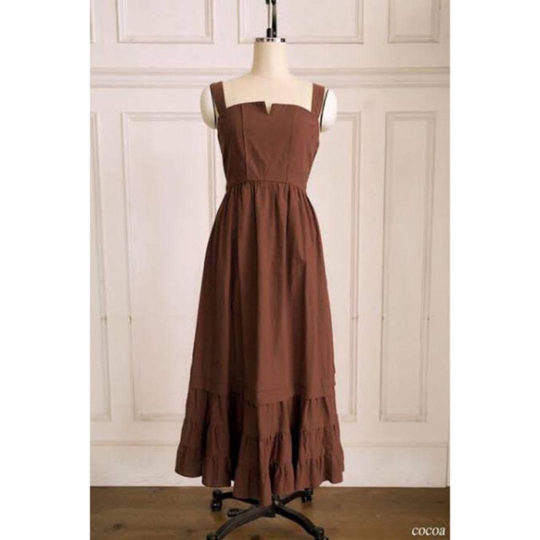 Herlipto Back Ribbon Tiered Linen Dress