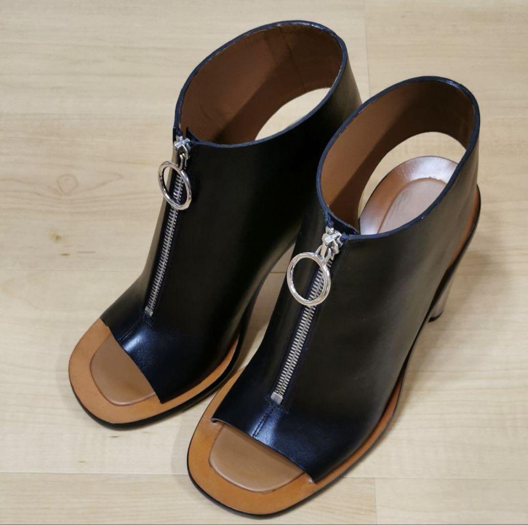 CELINE セリーヌ オープントゥサンダルブーツ バンバン 38 メタルヒール