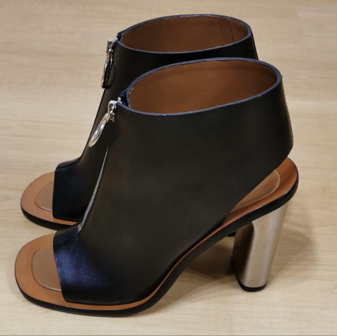CELINE セリーヌ オープントゥサンダルブーツ バンバン 38 メタルヒール