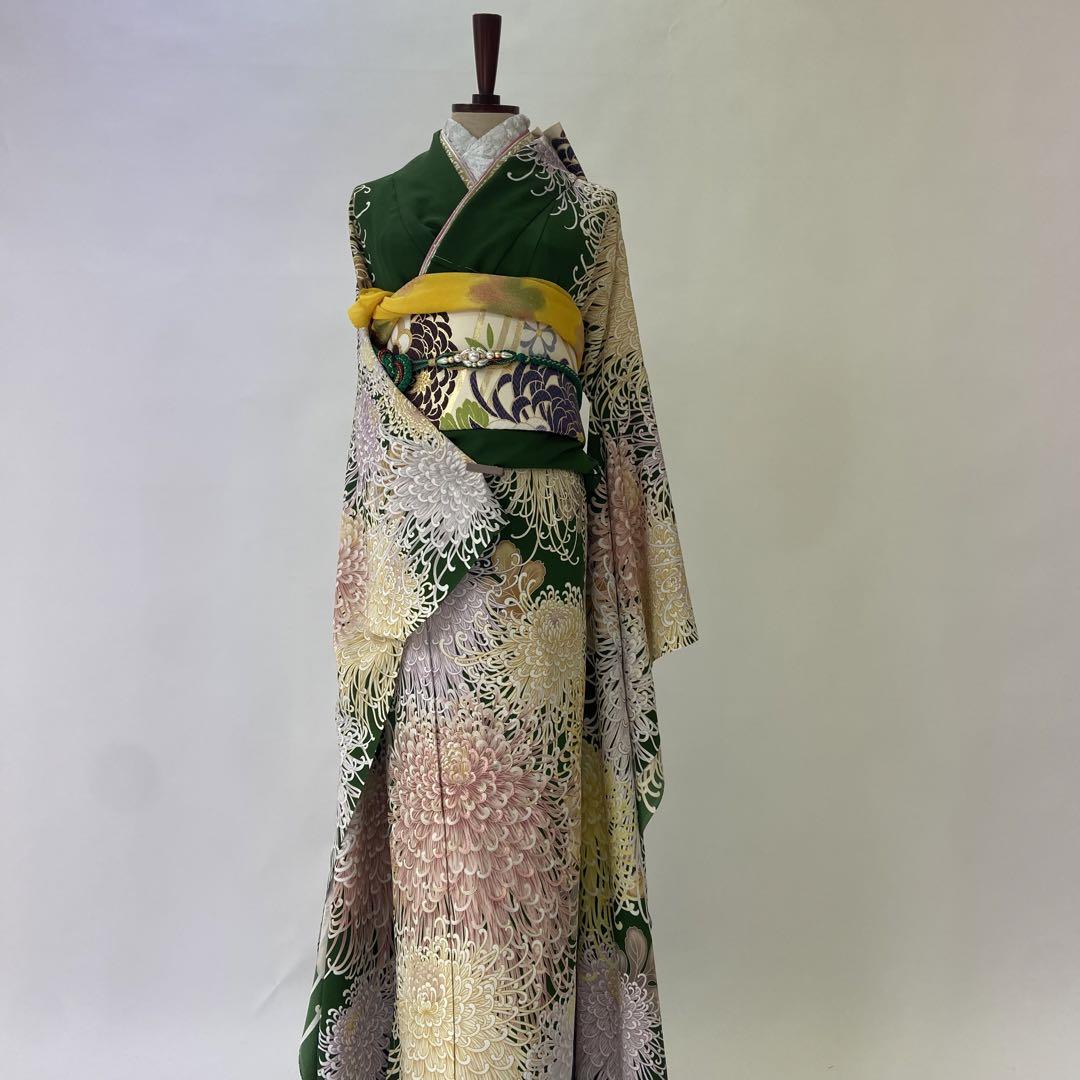振袖 土日値下げ 成人式 フルセット 着物 新品 未使用 白 正絹 絹 きもの 画像3