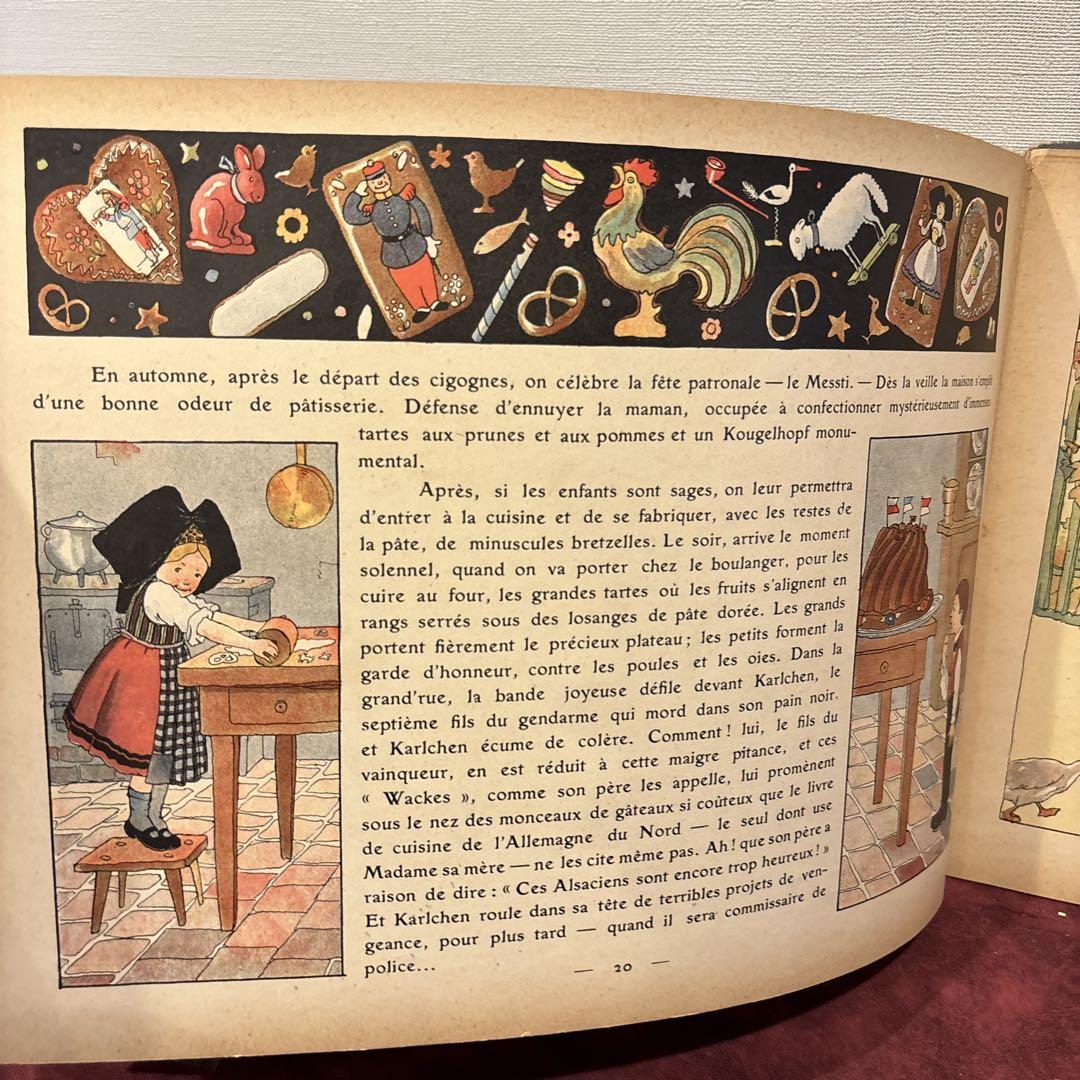 619⑨フランス語アンティーク絵本 洋書古書 ボタンニカル