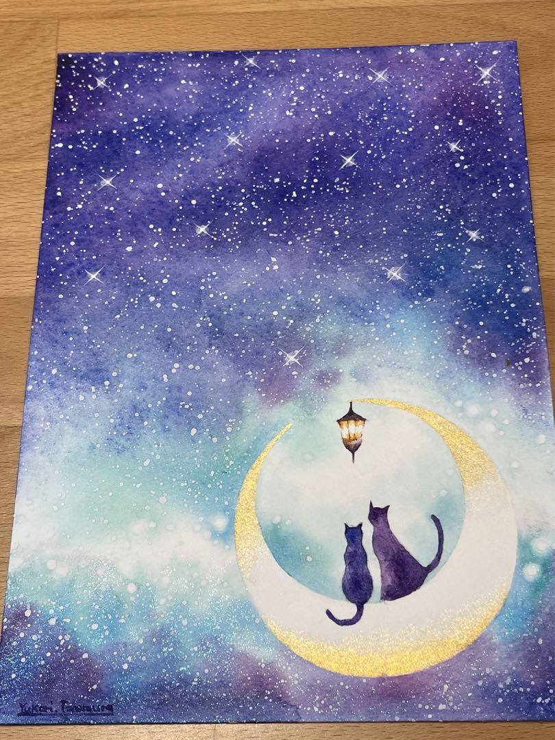 Kazue Nakayaさま専用（原画）流れ星見つけた【A5／水彩／#2301】 Kazue Nakayaさま専用（原画）流れ星見つけた【A5／水彩／#2301