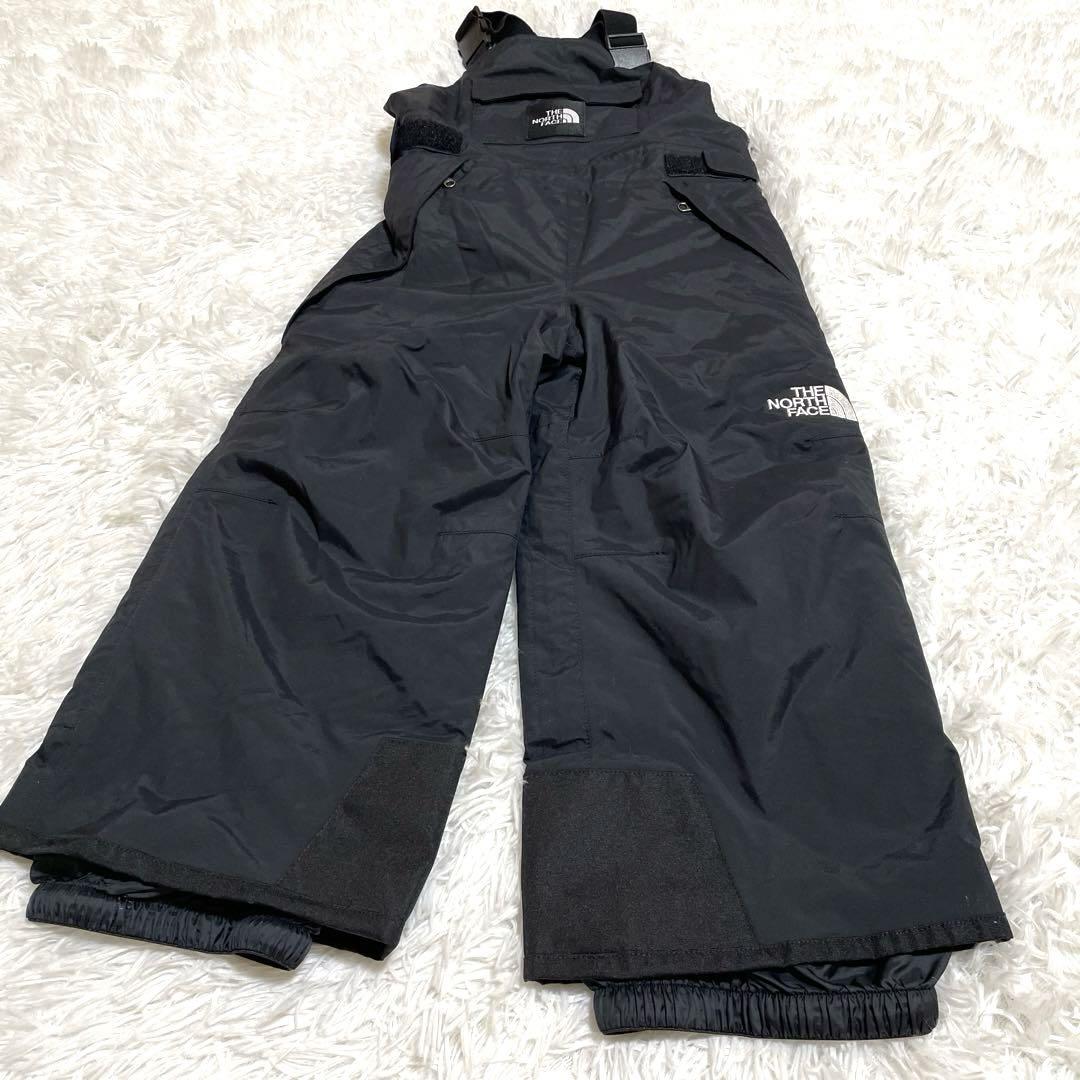 THE NORTH FACE 子ども用 サイズ100黒オーバーオール　スキー美品