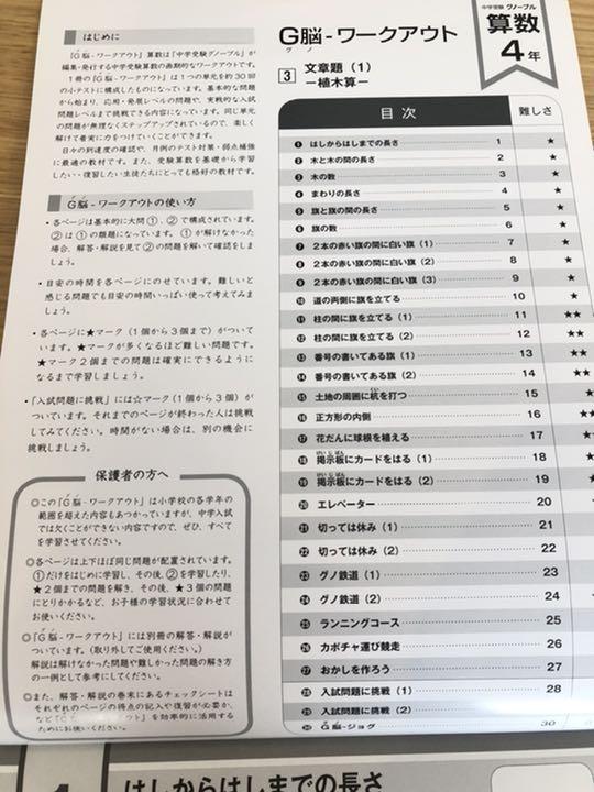 今季一番中学受験グノーブル 4年算数 G脳(グノ)ワークアウト 全30冊 ...