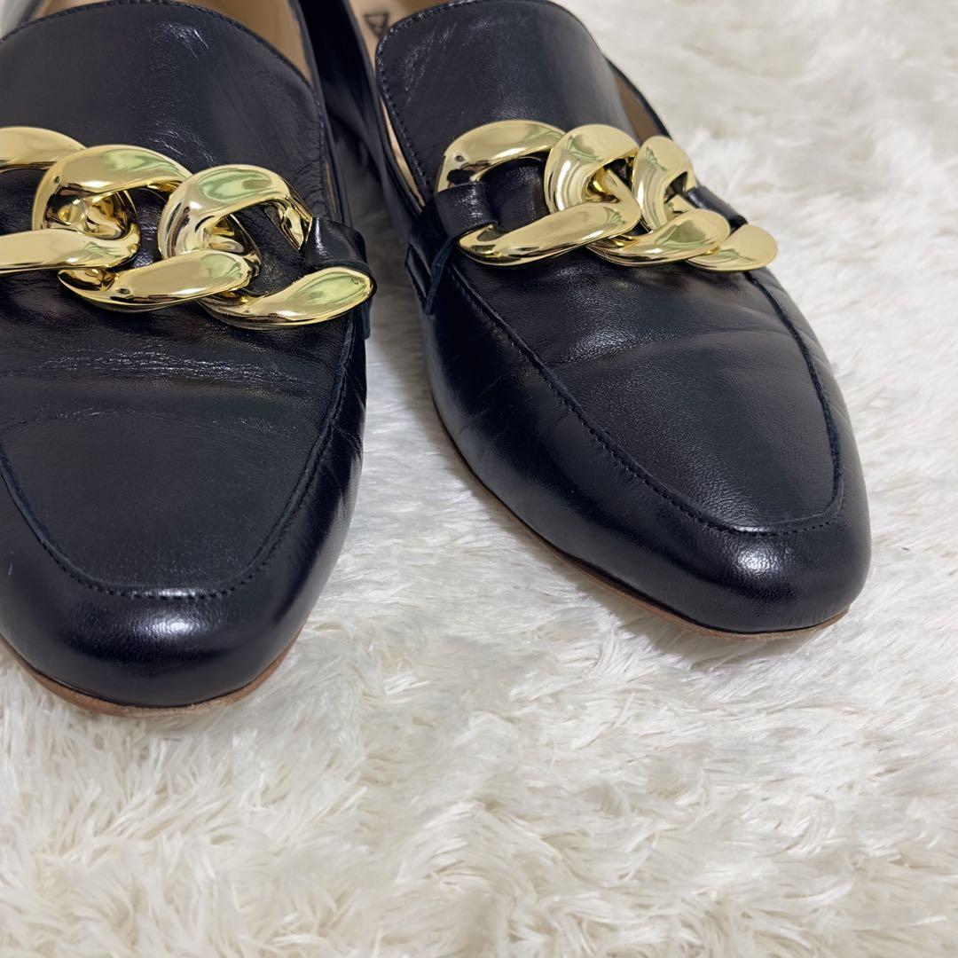 【極美品】ファビオルスコーニ 36 チェーン フラットシューズ 黒