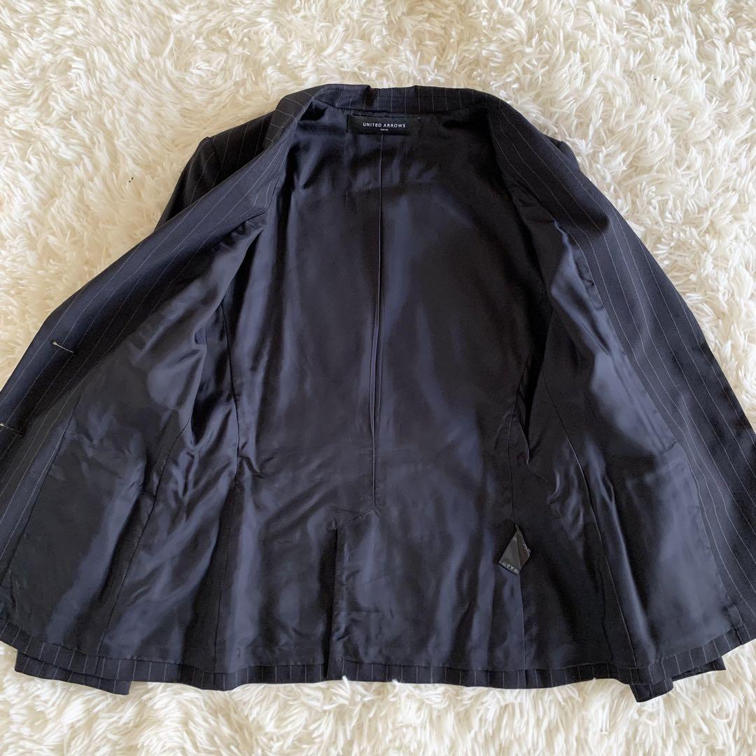 【美品】ユナイテッドアローズ　パンツスーツ　上下　ネイビー　40
