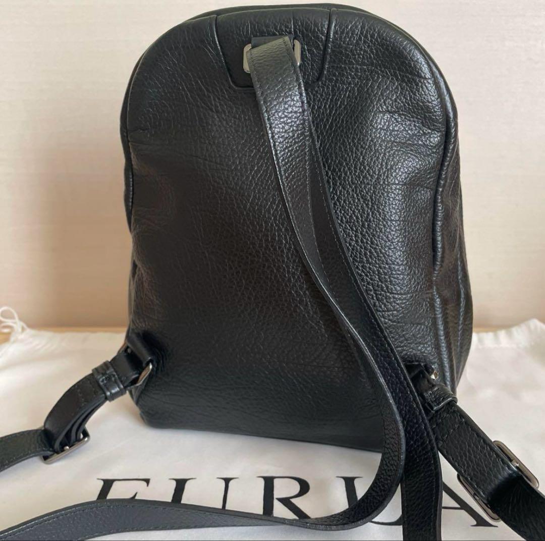 超美品✨FURLA フルラ レザー リュック バックパック A4不可 黒