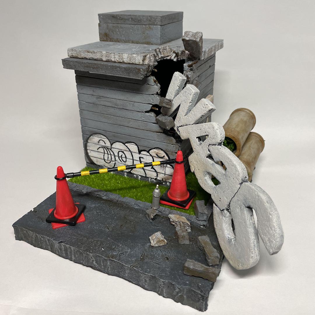 ジオラマ ベース グラフィティ ストリート waas ステッカー 完成品