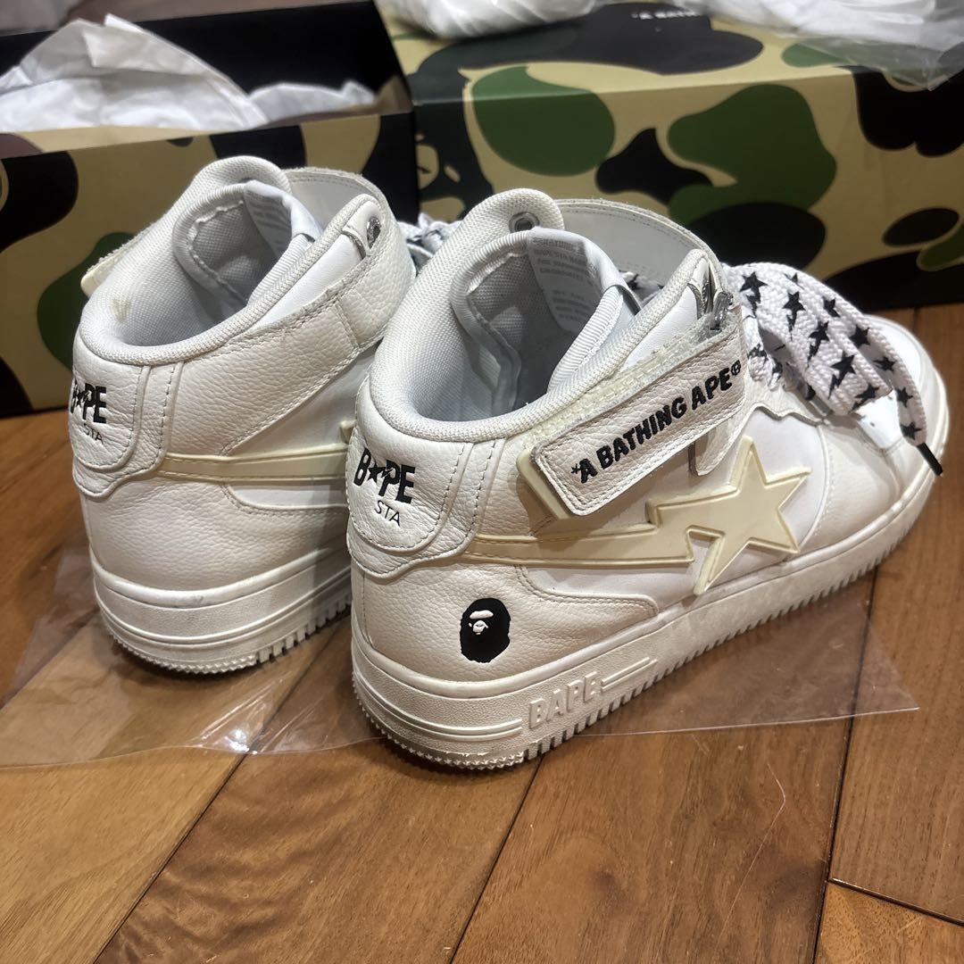 A BATHING APE BAPE STA MID ホワイト 27.0