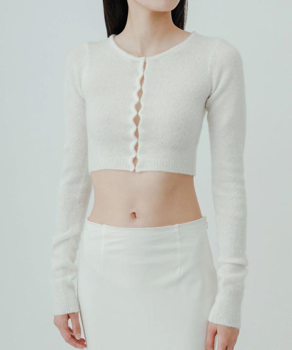 yo biotop Cashmere hook cardigan ホワイト