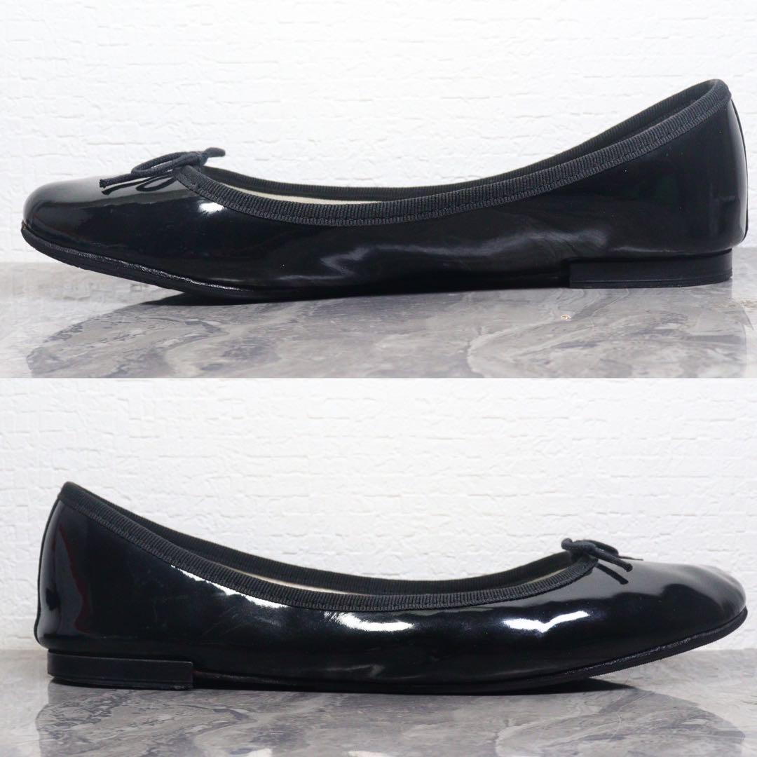 repetto レペット 24.7 39 エナメル バレエ サンドリオン 黒