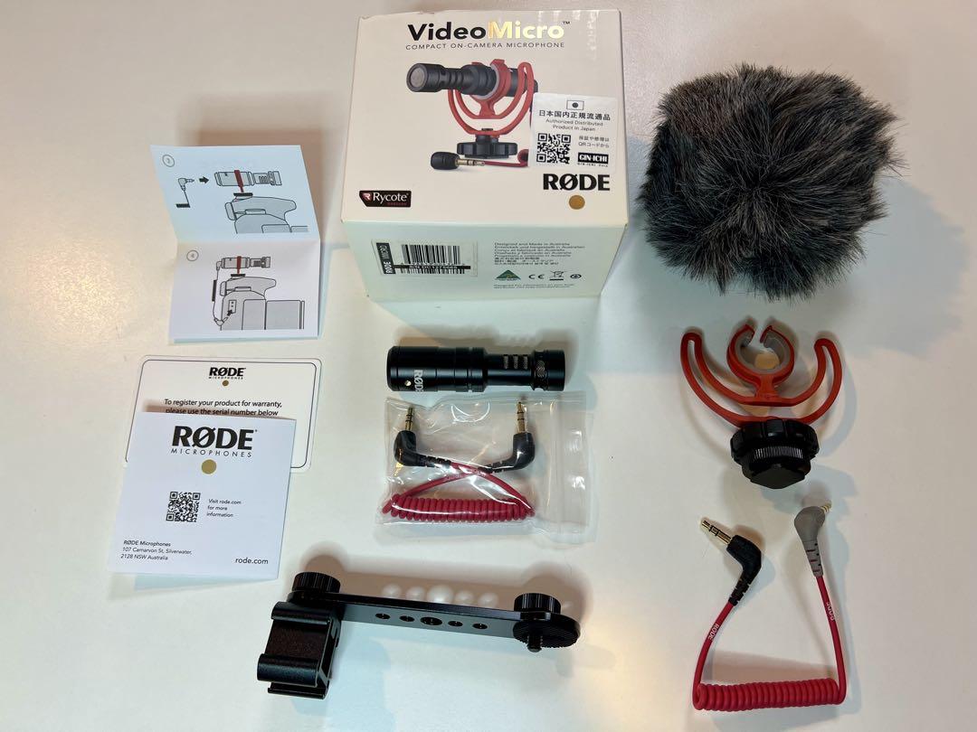 RODE小型マイク&パッチケーブル, 他社製シューブラケットの3点セット！