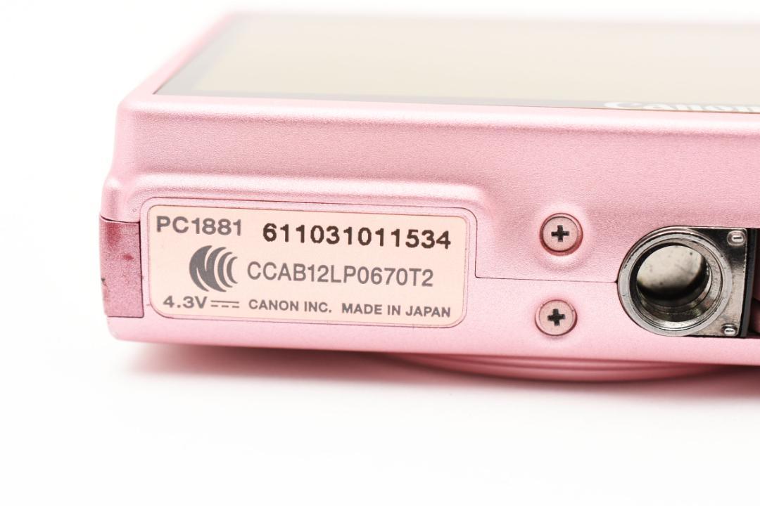 超美品 Canon IXY 430F コンパクトデジタルカメラ ピンク キヤノン