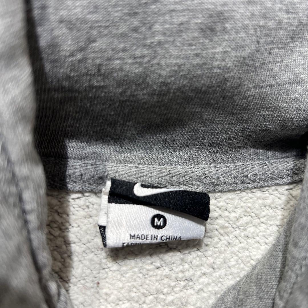 【US規格】希少NIKE ロゴスウェットパーカー スウォッシュ グレー M