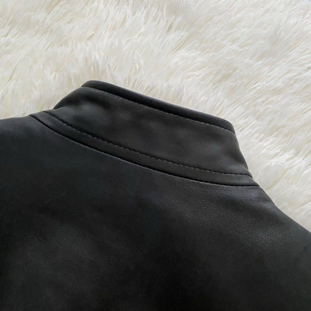 メンズビギ●美品●最高級ラムレザー シングルライダース 本革レザージャケット L