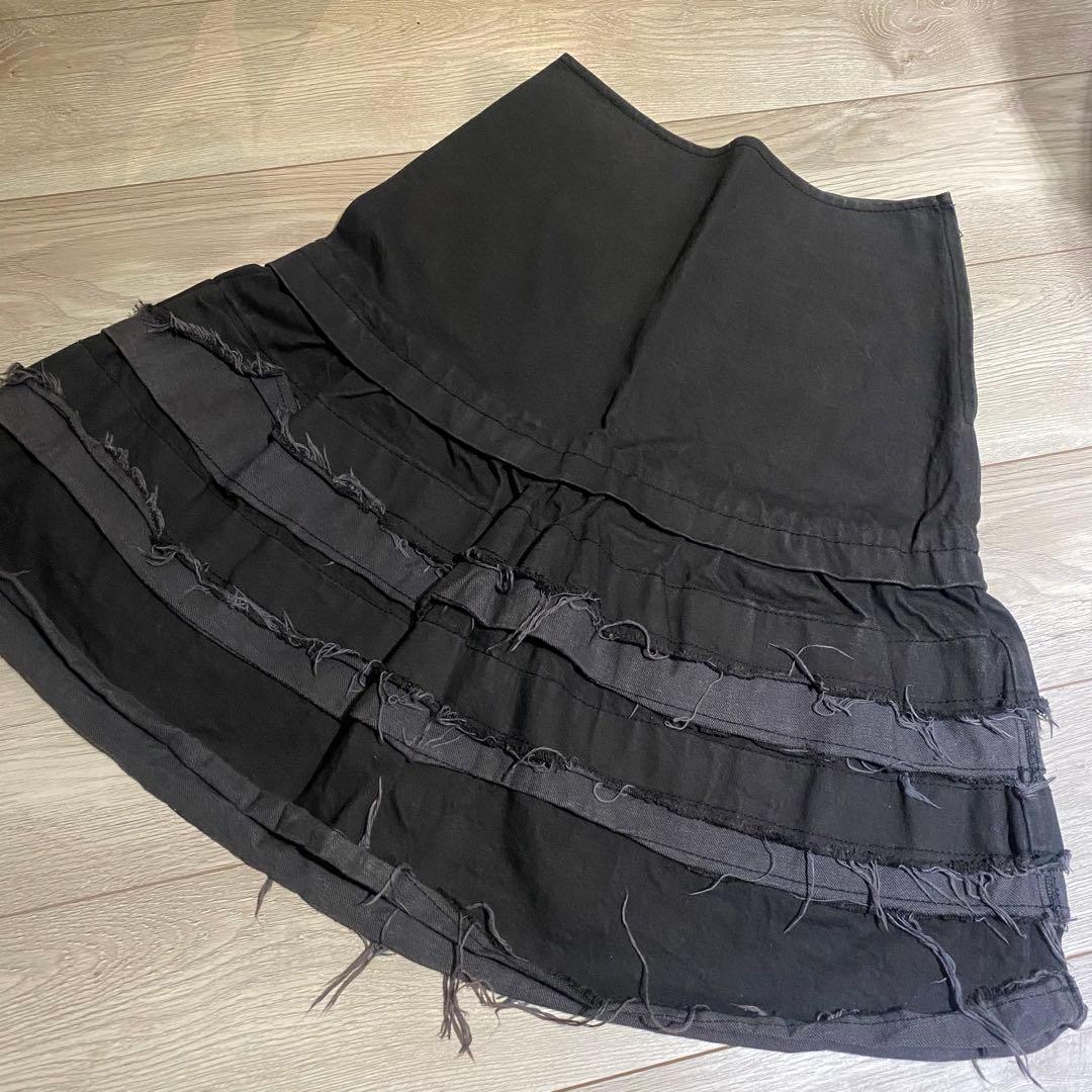 tricot COMME des GARÇONSフリンジスカートS tricot COMME des GARCONS