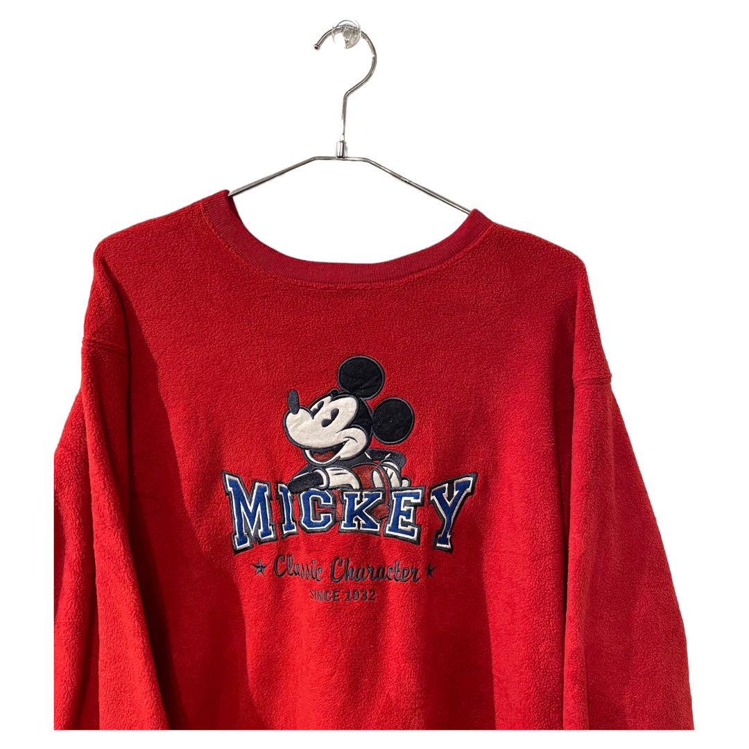 Disney フリースジャケット　赤　レッド　XLサイズ