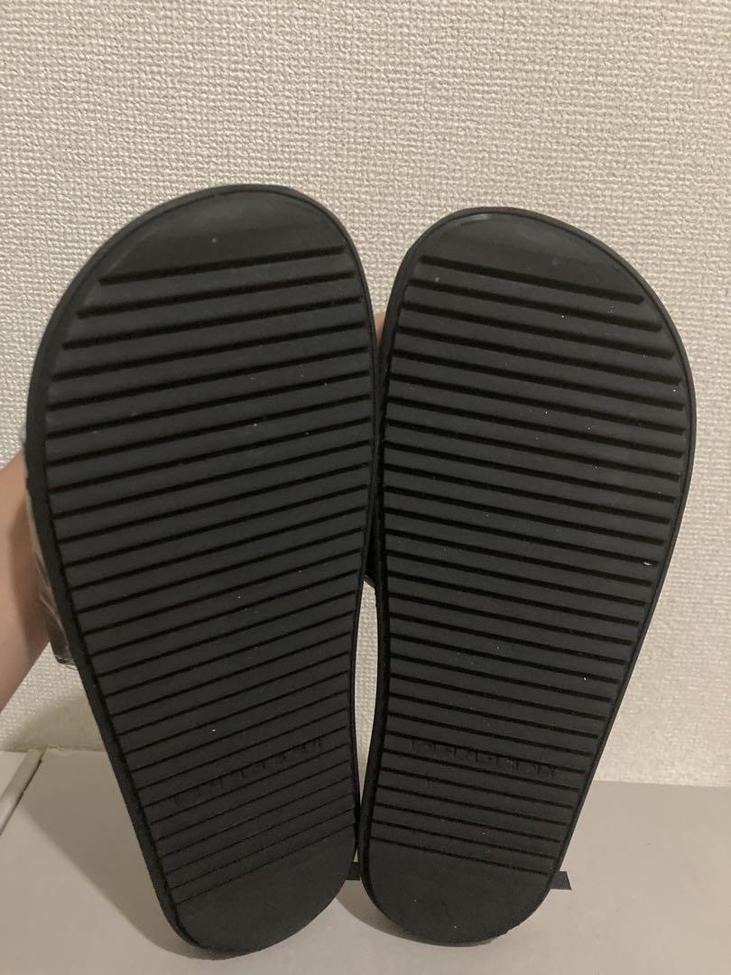 *Rick Owens DRKSHDW*ロゴプリント スライド サンダル DRKSHDW by Rick Owens ロゴ スライド サンダル