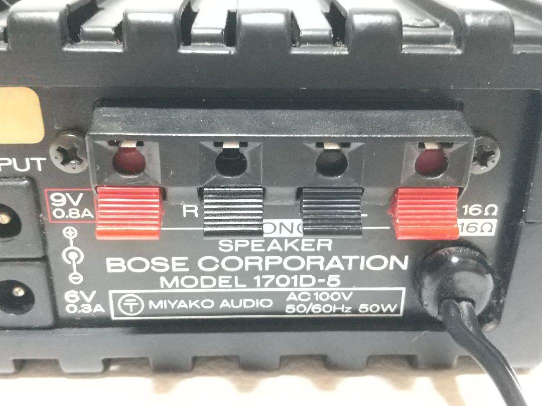 BOSE 1701D-5 パワーアンプ　ブラック　動作品 BOSE 1701D-5 パワーアンプ 出力レベル調整可能 - メルカリ