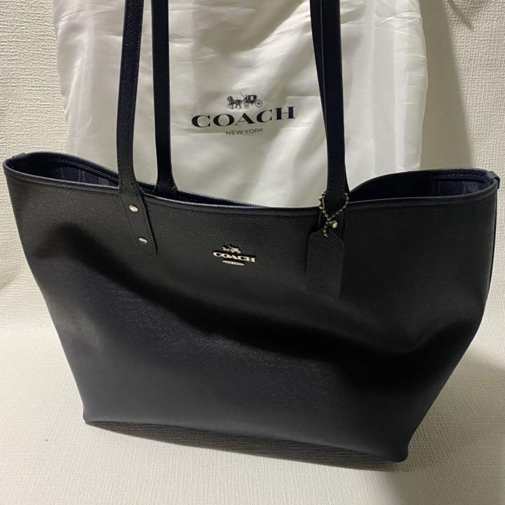 ・ポーチは 最終 リバーシブルシティトートバッグスター ポーチ付き 3gHKQ-m90548395846 値下げCOAC コーチ ブルタイプ