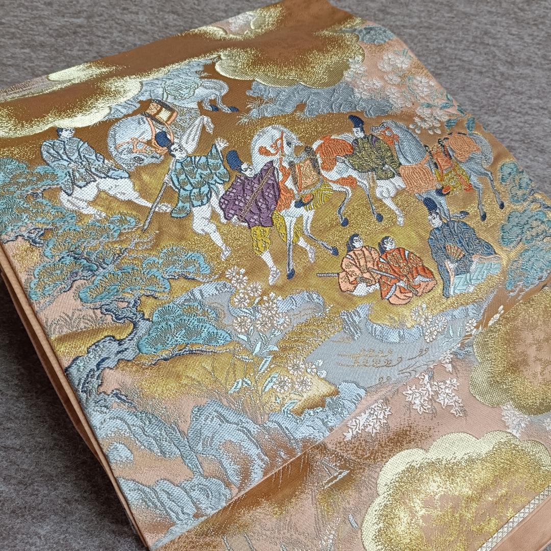 ◆950◆六通柄　袋帯　刺繍　大名　野立て　武士　物帯　和装着物 6,780円
